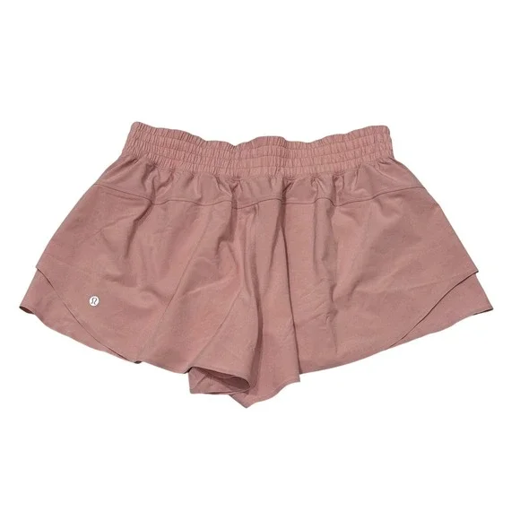 Lululemon Shake It Out High Rise Run Short 2.5 Pink Peach Size L LW71DENS - Picture 7 of 8